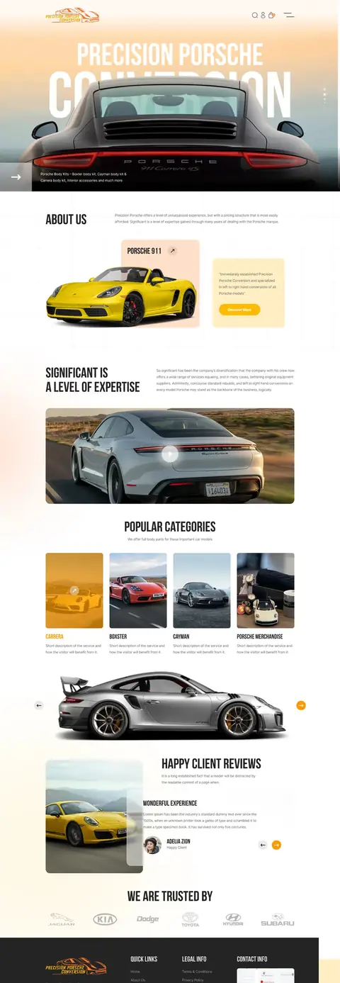 Porsche customization studio website