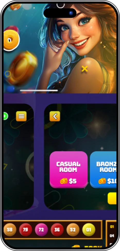 Bingo app screen