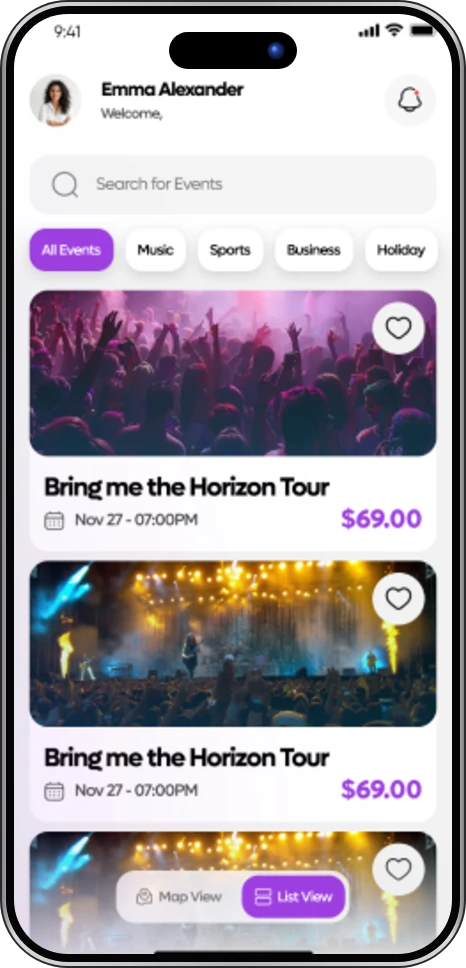 EventHorizon app: event details