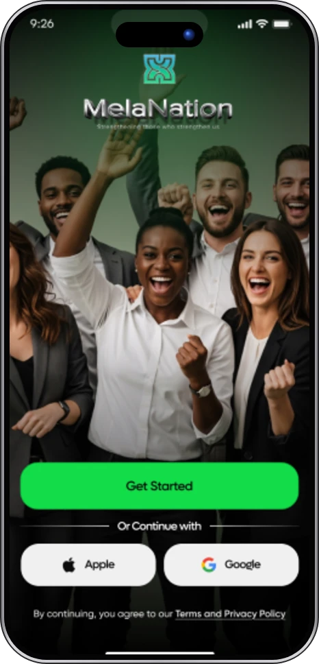Melanation app screen