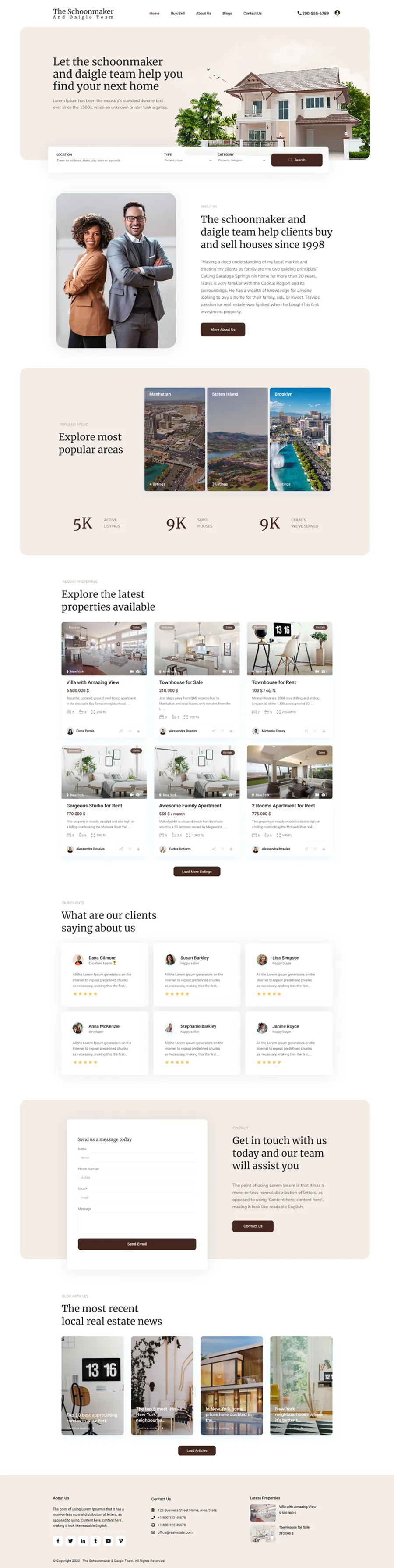 Schoonmaker & Daigle Team website design